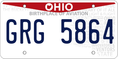 OH license plate GRG5864