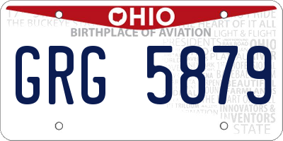 OH license plate GRG5879