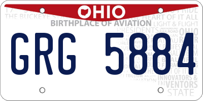 OH license plate GRG5884