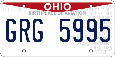 OH license plate GRG5995