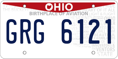 OH license plate GRG6121