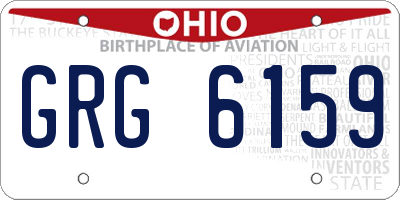 OH license plate GRG6159