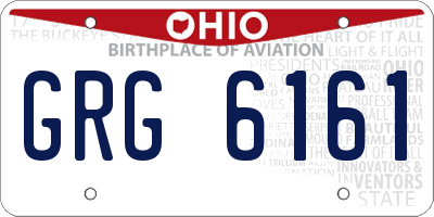 OH license plate GRG6161