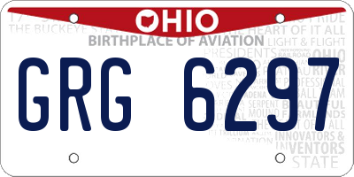 OH license plate GRG6297