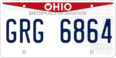 OH license plate GRG6864