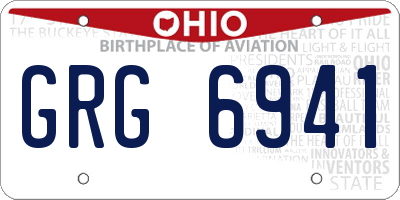 OH license plate GRG6941