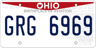 OH license plate GRG6969