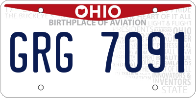 OH license plate GRG7091