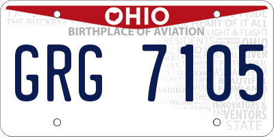 OH license plate GRG7105
