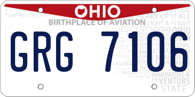 OH license plate GRG7106