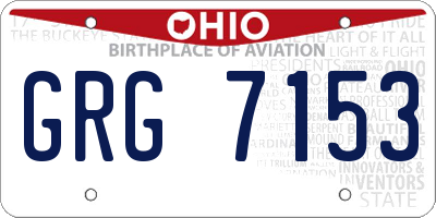 OH license plate GRG7153
