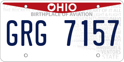 OH license plate GRG7157