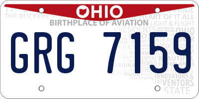 OH license plate GRG7159