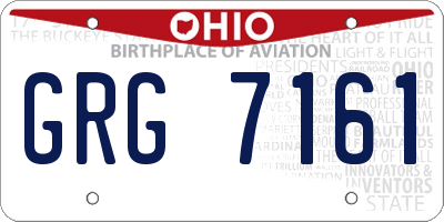 OH license plate GRG7161