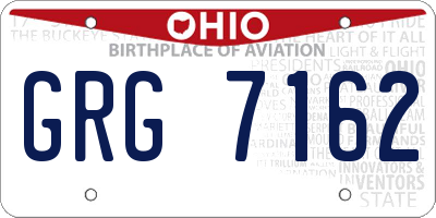 OH license plate GRG7162