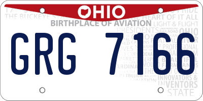OH license plate GRG7166