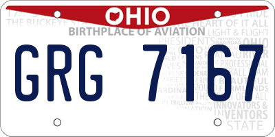 OH license plate GRG7167