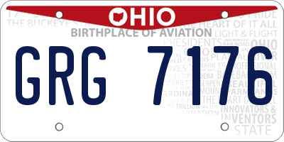 OH license plate GRG7176