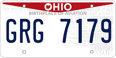 OH license plate GRG7179