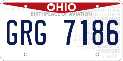 OH license plate GRG7186