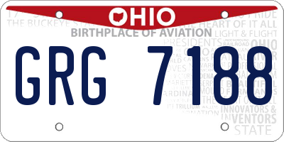 OH license plate GRG7188