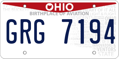 OH license plate GRG7194