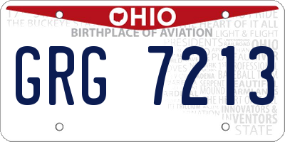 OH license plate GRG7213