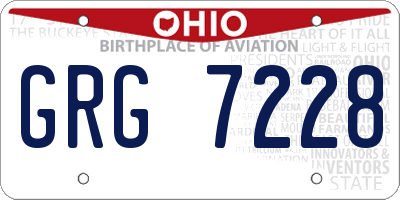 OH license plate GRG7228