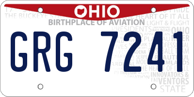 OH license plate GRG7241