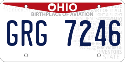 OH license plate GRG7246