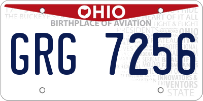 OH license plate GRG7256