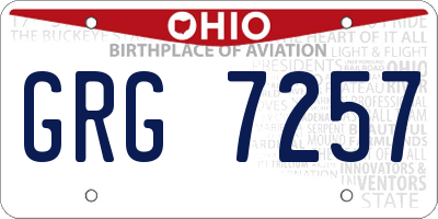 OH license plate GRG7257