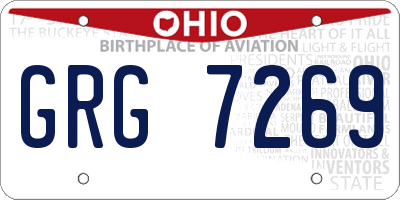 OH license plate GRG7269
