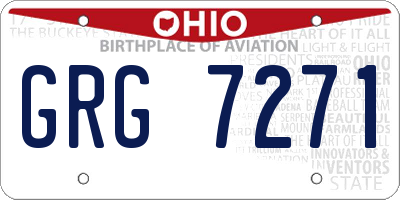 OH license plate GRG7271