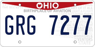 OH license plate GRG7277