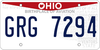 OH license plate GRG7294