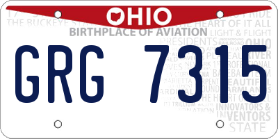 OH license plate GRG7315