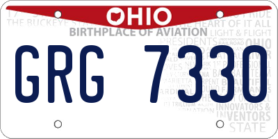 OH license plate GRG7330