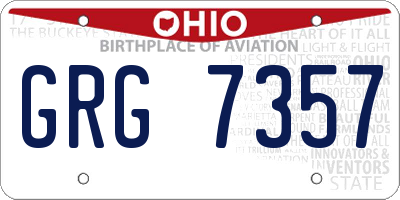 OH license plate GRG7357