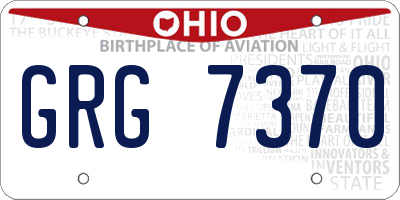 OH license plate GRG7370