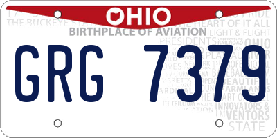 OH license plate GRG7379