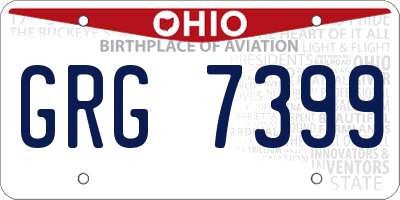 OH license plate GRG7399
