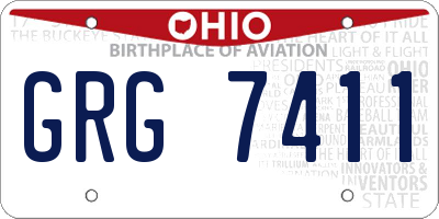 OH license plate GRG7411