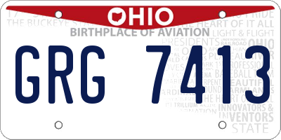 OH license plate GRG7413