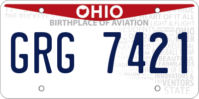 OH license plate GRG7421