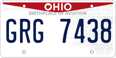 OH license plate GRG7438
