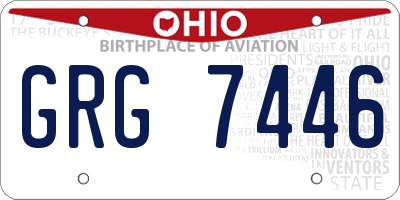 OH license plate GRG7446