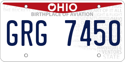 OH license plate GRG7450
