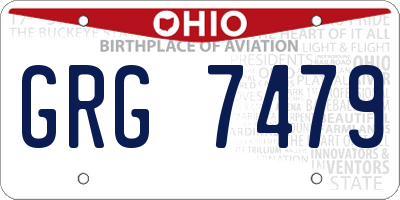 OH license plate GRG7479
