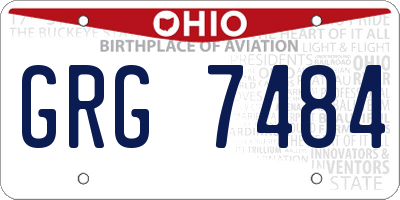 OH license plate GRG7484
